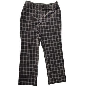 Valerie Stevens Women's Velvet Plaid Straight-Leg Pants Size 10 Petites